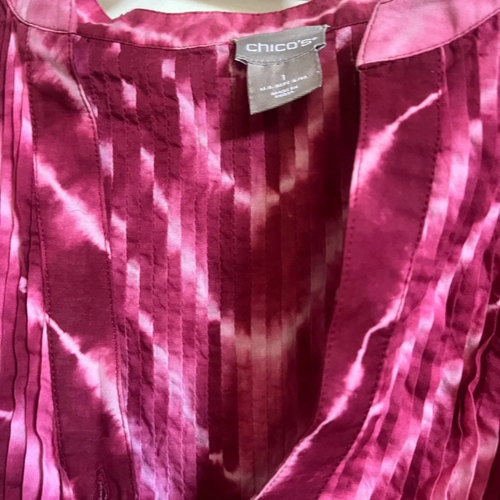 CHICO Women's Pink Tie-Dye Top - Picture 5 of 8